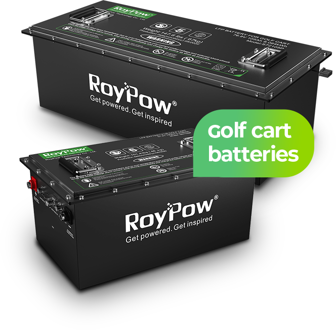 RoyPow LFP lithium-ion golf cart batteries
